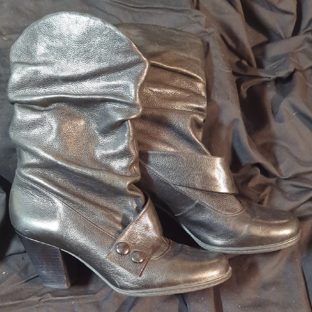 Women's Black Leather Boots